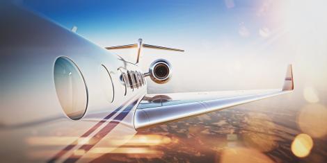 Fototapete luxuriöser Privatjet